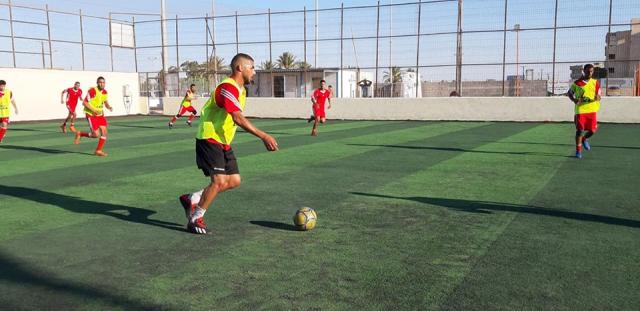 جانب من تدربيات منتخب ليبيا لكرة القدم المصغرة 
