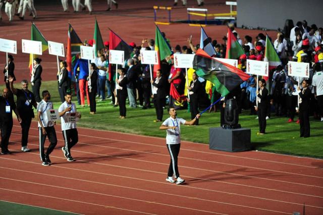 مشاركة ليبيا في حفل افتتاح دورة الألعاب الأفريقية