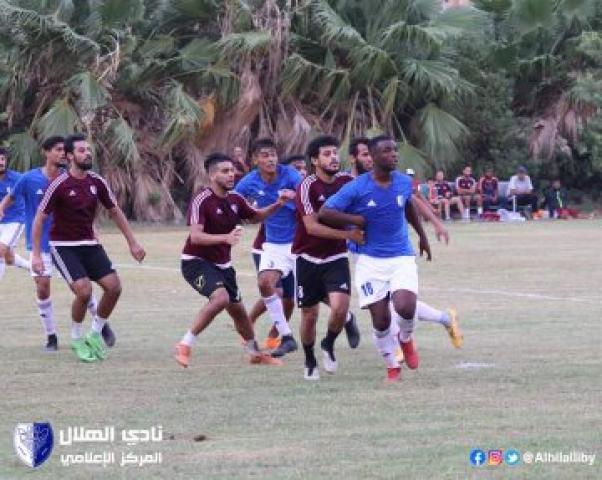 جانب من مباراة الهلال ومختلط أندية بنغازي 3-0