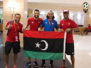شاهد - استقبال رسمي لبعثة ليبيا للصالات بعد تأهله الإفريقي