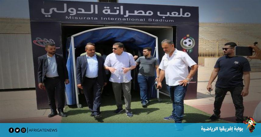 رئيس الحكومة ووزير الرياضة يتابعان أوضاع المنشأت الرياضية بمصراتة