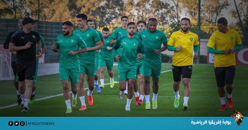 منتخب المغرب يخوض حصته التدريبية الأولى قبل مواجهة السودان
