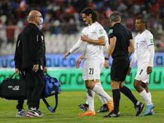 إصابة كافاني مع أوروجواي في تصفيات كأس العالم